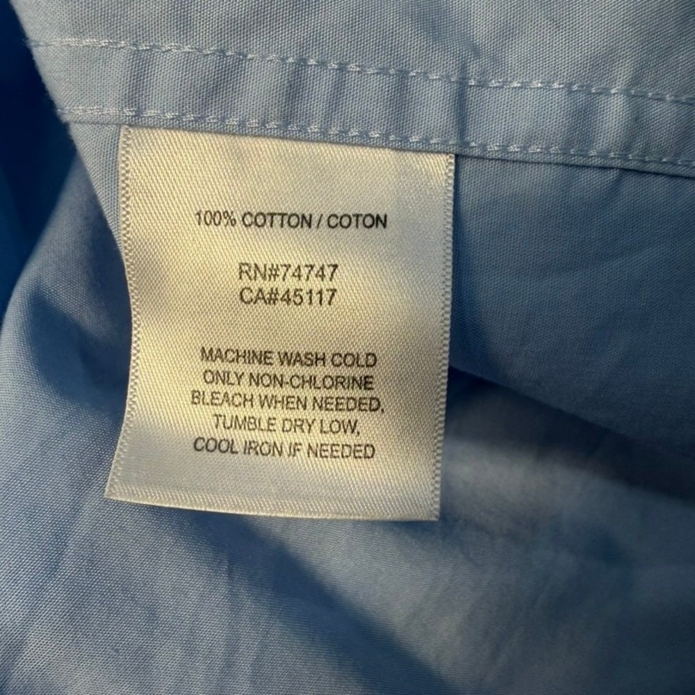 RedHead Light Blue Short Sleeve Button Up Shirt Men's Size 2XL 100% Cotton - Picture 4 of 7